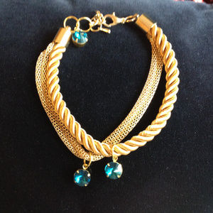 Gold and Turquoise hand made bracelet. Never worn